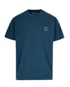 Carhartt T-shirt S/s Vista Deep Lagoon In Blue