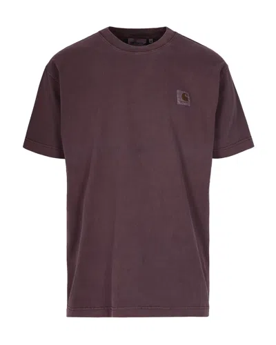 Carhartt T-shirt S/s Vista Palisander In Burgundy