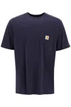 Carhartt Short Sleeve Pocket T Shirt Dark Navy In Blue