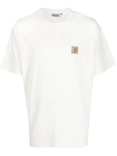 Carhartt T-shirt With Logo In Neutral