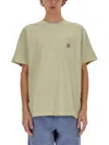 Carhartt T-shirt Nelson Fleur De Sel In Beryl
