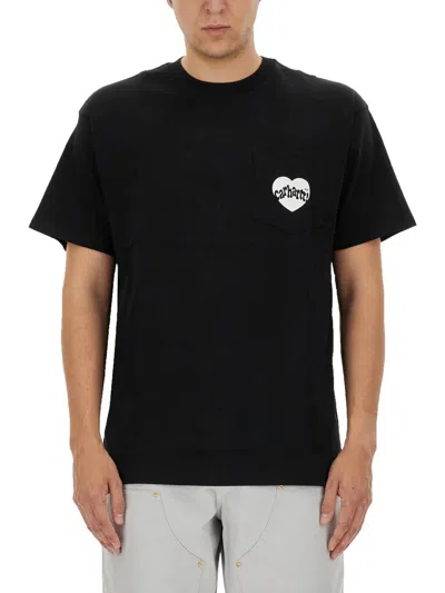 Carhartt T-shirt With Logo In Black