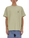 Carhartt T-shirt Nelson Fleur De Sel In Green