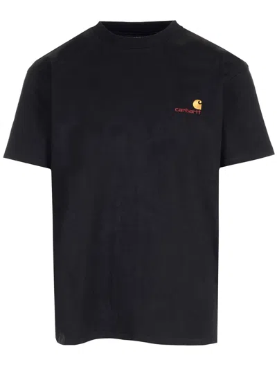 Carhartt T-shirt With Mini Logo In Nero