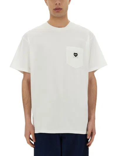 Carhartt T-shirt With Pocket And Heart Patch In White