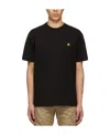 Carhartt Logo Embroidery Chase T-shirt In Black