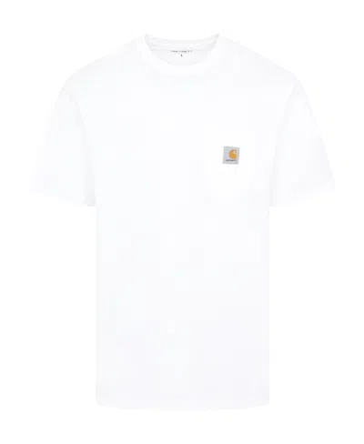 Carhartt Wip Cotton T-shirt With Logo Patch In White