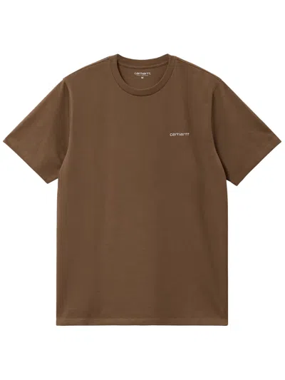 Carhartt T-shirts And Polos Brown In Marrone