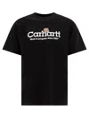 Carhartt Label Script Print T-shirt In Black
