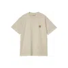 Carhartt Man Beige T-shirts & Tank Tops In Neutral