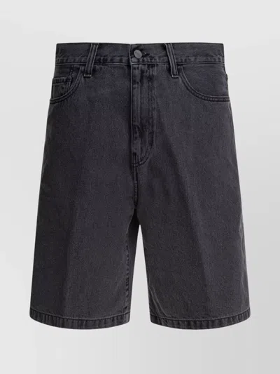 Carhartt Tailored Shorts With Pockets And Belt Loops In Black