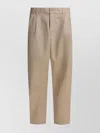 Carhartt Tailored Trousers With Front Pleats And Pockets In Brown