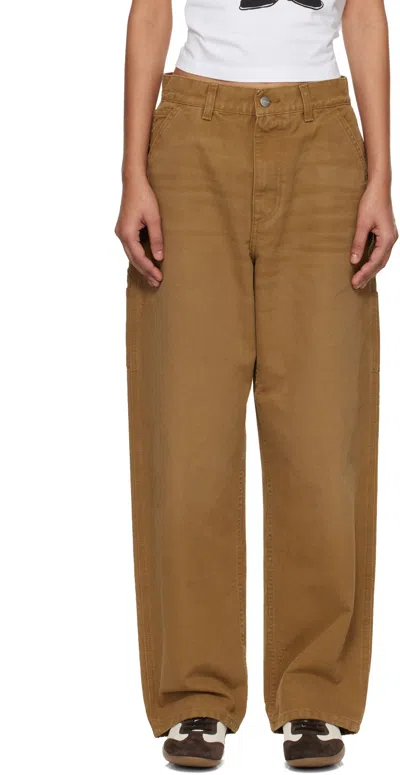 Carhartt Tan Brandon Single Knee Jeans In Brown