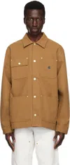 Carhartt Suede Michigan Jacket In Xx Hz Hamilton Brown