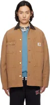 Carhartt Michigan Button-up Shirt Jacket In 00s3khambrwn/tobacco