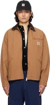 Carhartt Detroit Organic Cotton Canvas Worker Jacket In 00s3khambrwn/tobacco