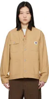 Carhartt Tan Og Michigan Jacket In Rinsed Dusty H Brown