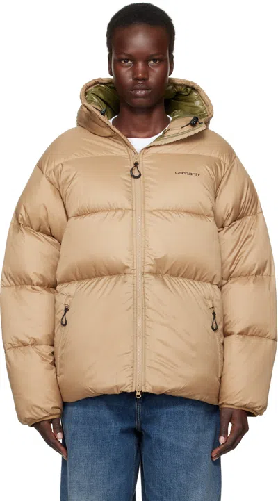 Carhartt Tan Toronto Puffer Jacket In Peanut/capulet