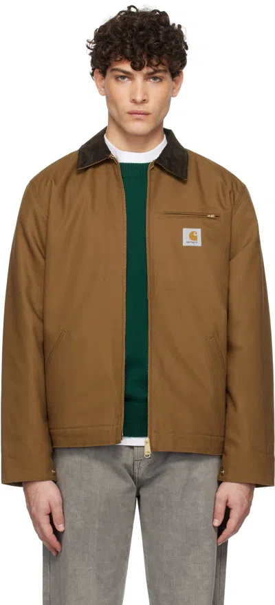 Carhartt Tan Winter Detroit Jacket In 00s01 Hamilton Brown