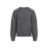 Carhartt Crew Neck Sweater With Ribbed Cuffs And Hem In Gray