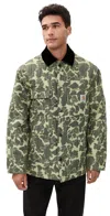 Carhartt Camouflage Pattern Chore Coat Front Pockets In Multi