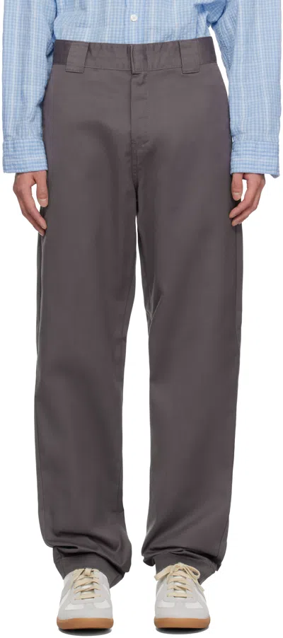 Carhartt Taupe Master Trousers In 2lq02 Manta Rinsed