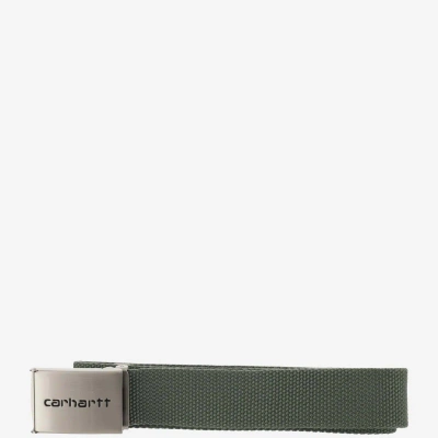 Carhartt Technical Fabric Belt With Logo In Green