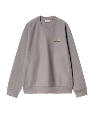 Carhartt Text Sports Sweater In Gray