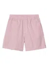 Carhartt Textured Elastic-waist Shorts In Pink