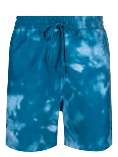 Carhartt Tie-dye Print Swim Shorts In Blue