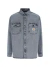Carhartt Blue Tigan Shirt Shirt Jacket In Gray