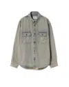 Carhartt Leather Shirt Jacket With Dual Chest Pockets In Animal Print