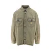 Carhartt Oversized Shirt Crafted From Sandblasted Cotton Denim In Blue