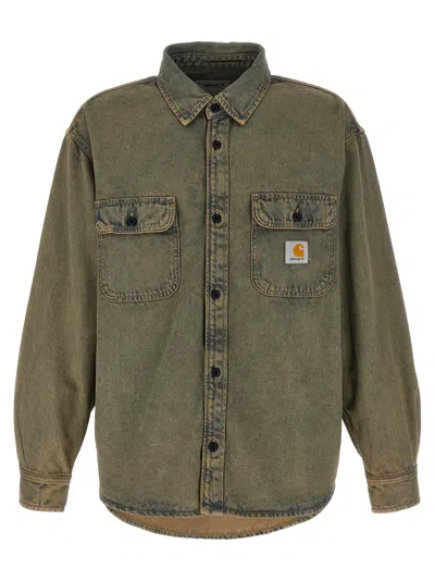 Carhartt Smithtown Long Sleeve Shirt Chest Pockets In Green