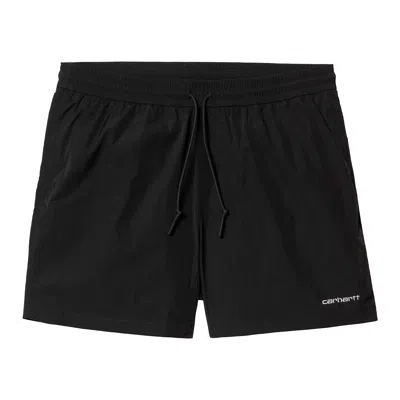 Carhartt Tobes Swimsuit Short Men Black In Polyester In Brown