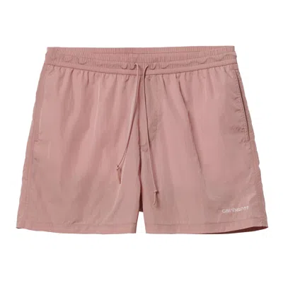 Carhartt Tobes Swimsuit Short Men Pink In Polyester In Black