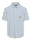 Carhartt Short Sleeves Toland Shirt In Blue
