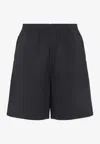 Carhartt Wip Embroidered Cotton Toland Short In Black