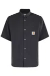 Carhartt Work In Progress Toland Seersucker Short Sleeve Button-up Shirt In Black