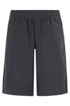 Carhartt Wip Embroidered Cotton Toland Short In Gray