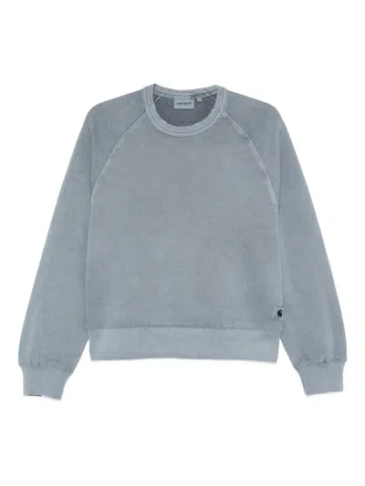 Carhartt Torion Ribbed-trim Sweatshirt In Blue