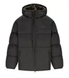 Carhartt Wip Toronto Camo Duck Black Hooded Padded Jacket In Black