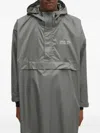 Carhartt Tour Hooded Drawstring Raincoat In Gray