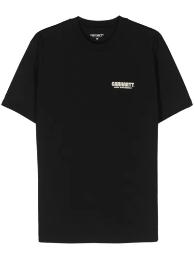 Carhartt Trade T-shirt Men Balck In Cotton In Black