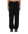 Carhartt Elastic Waistband Trousers With Pockets And Loops In Black