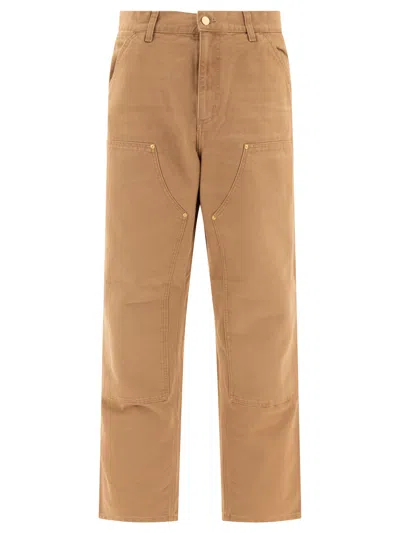 Carhartt Trousers Beige In Brown