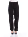 Carhartt Trousers In Black Rinsed Nero