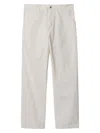 Carhartt Single Knee Pant Sonyc Silver In Cotton In White