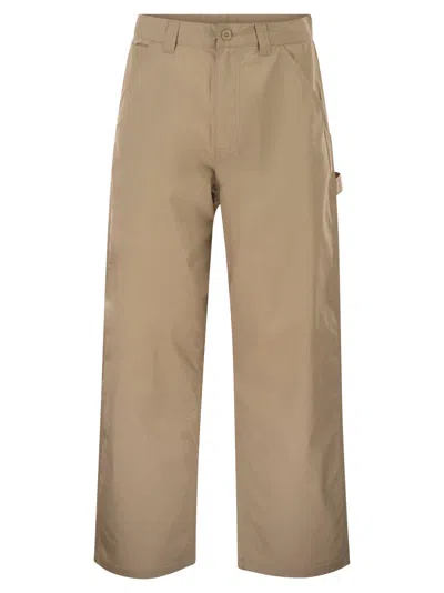Carhartt Wip Trousers With A Hammer Loop In Neutral