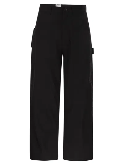 Carhartt Wip Trousers With A Hammer Loop In Black